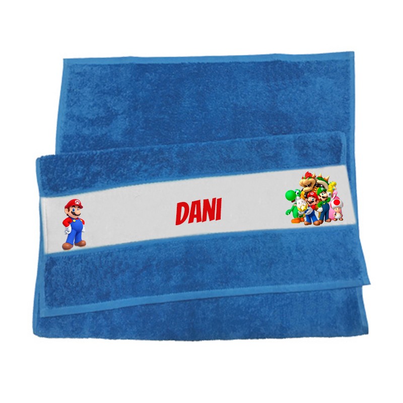 Serviette Mario Bros personnalisée