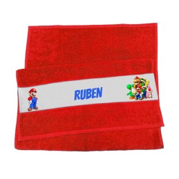 Serviette Mario Bros personnalisée