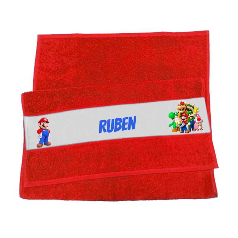 Serviette Mario Bros personnalisée