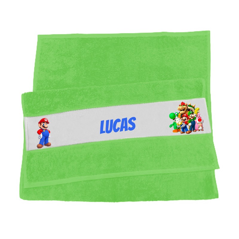 Serviette Mario Bros personnalisée