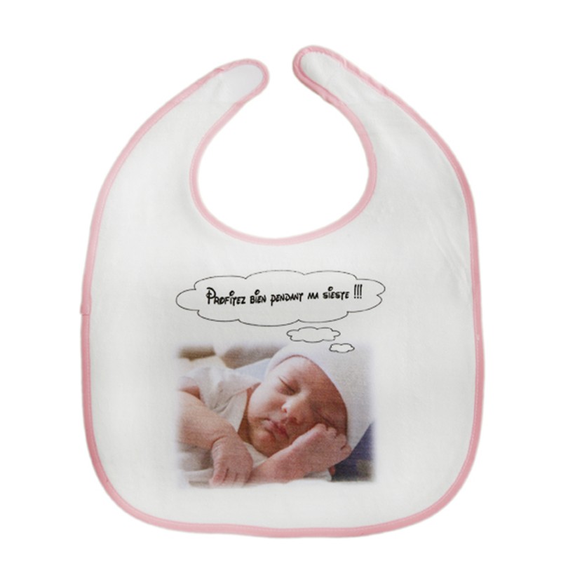 Grand bavoir bébé personnalisé avec manches - Baby Soft