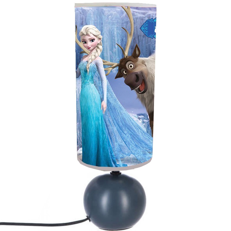 Lampe de chevet reine des neiges Elsa pied pvc et son collier flocon -  Cdiscount Maison