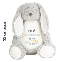 Peluche lapin L personnalisée