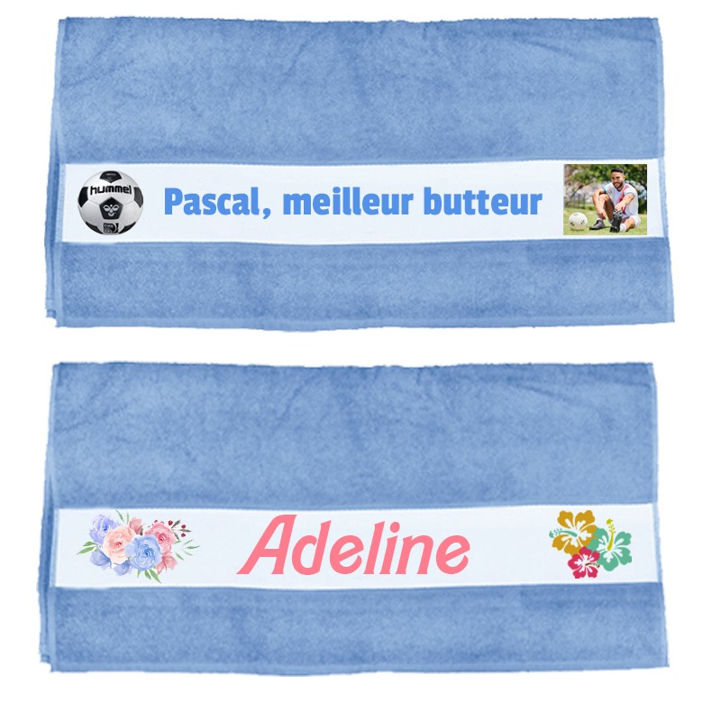 Serviette de toilette personnalisée