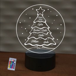 Lampe sapin de Noël personnalisée