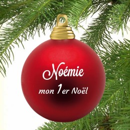 Boule de Noël personnalisée rouge