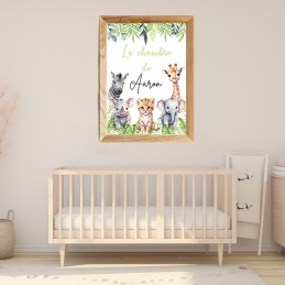 Affiche chambre bébé personnalisée