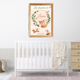 Affiche chambre bébé personnalisée