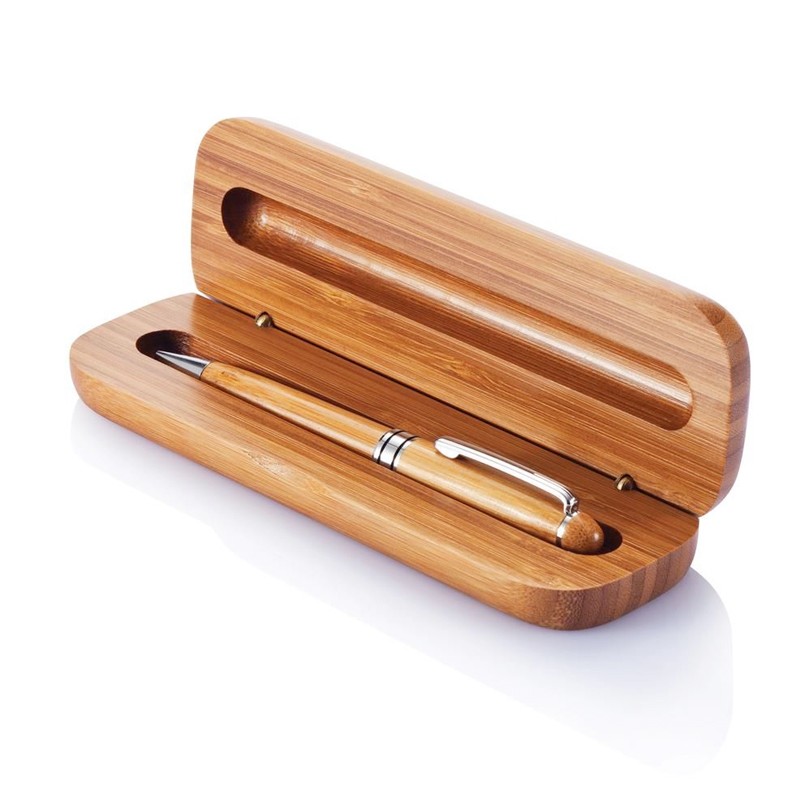 Parure stylo + porte-mines personnalisé dans coffret en bois - DEMOIN