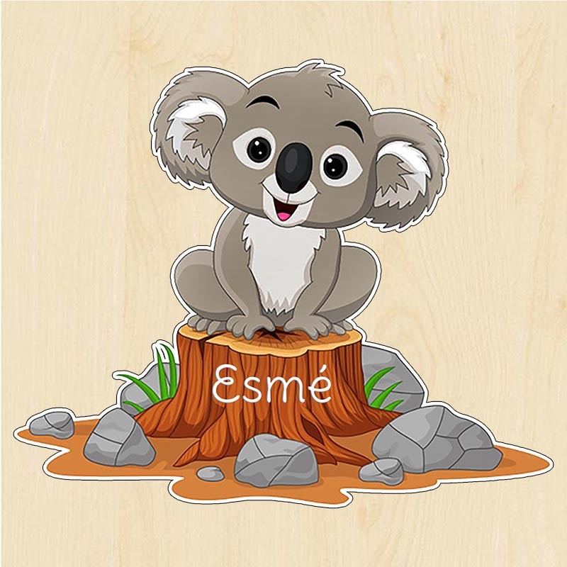 Couverts pour enfant personnalisés avec prénom et motif koala
