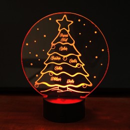 Ornement de sapin de Noël personnalisé avec ampoule de couleur