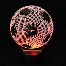 Lampe Ballon Foot Personnalisée - Lampe Veilleuse Ballon Football