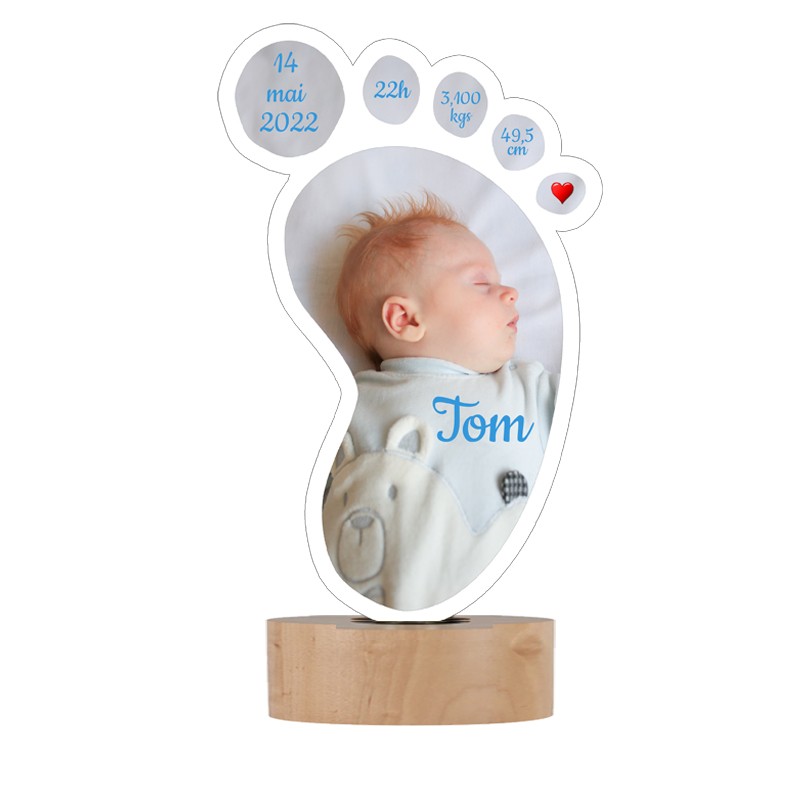 Cadeau pour un nouveau né : lampe personnalisable bébé