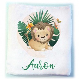 couverture personnalisée lion