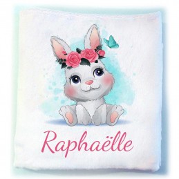 couverture bébé personnalisée lapin