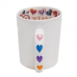 Mug publicitaire en forme de coeur - Mug personnalisé St Valentin