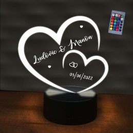 Lampe Coeur Personnalisée