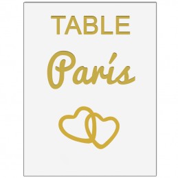 marque table blanc cœurs