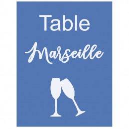 marque table bleu coupes